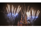 上海迪士尼乐园首次烟花试放 奇幻城堡在礼花中绽放